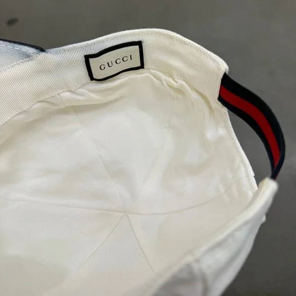 GUCCI Web Canvas Baseball Hat unisex size small 57cm  display picture 3